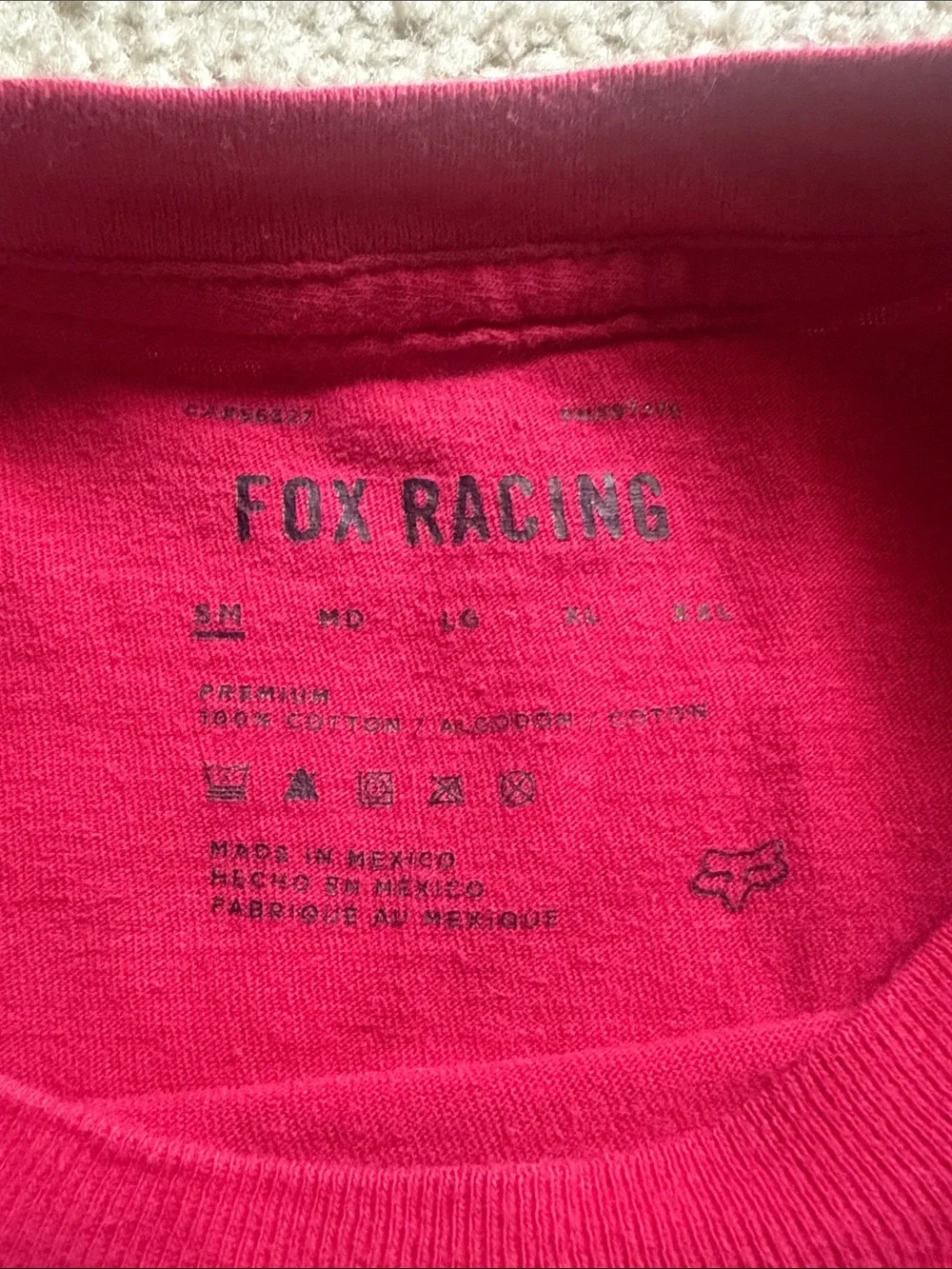 Fox Red Honda Logo Short Sleeve Tee Shirt